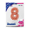 Balon foliowy Cyfra 8 Rose Gold - 66 cm Grabo