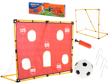 Bramka piłkarska treningowa z siatką + mata celownicza + piłka