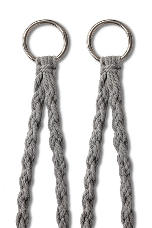 Huśtawka ogrodowa LUARO bocianie gniazdo z poduszką XXL szare 80cm 150kg