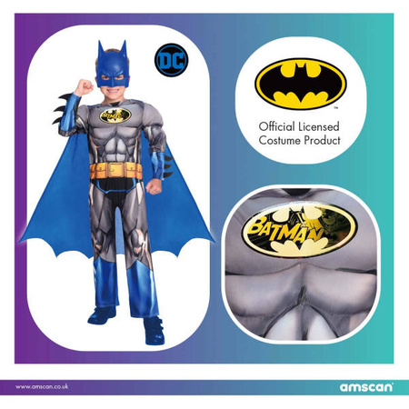 Strój, Kostium przebranie Batman niebieski Brave&Bold  4-6 lat