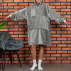 Bluzair Bluza Koc z Kapturem XXL Ciepła Hoodie 4w1