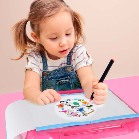 Projektor rzutnik stolik do rysowania karty różowy