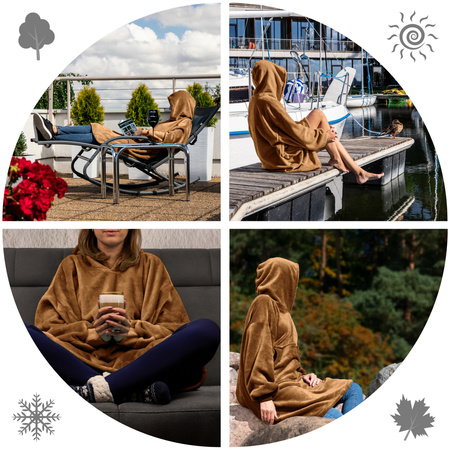 Bluzair Bluza Koc Hoodie Oversize Polska Toffee