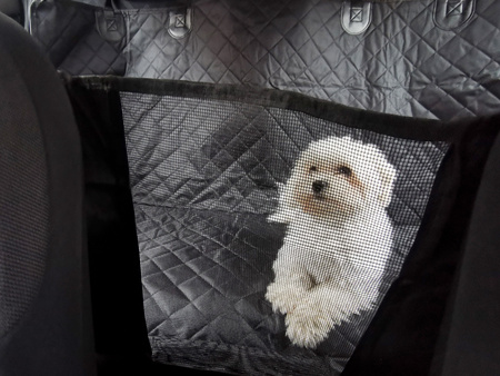 Mata dla psa do samochodu na siedzenie wodoodporna czarna