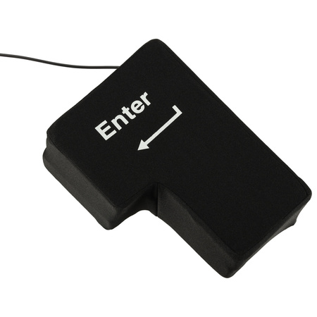 Klawisz ENTER duża antystresowa poduszka USB