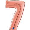 Balon foliowy Cyfra 7 Rose Gold - 66 cm Grabo