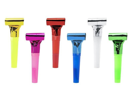 Gwizdki, mix, różne kolory (1 op. / 6 szt.)