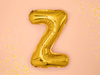 Balon foliowy Litera Z 35cm, Złota