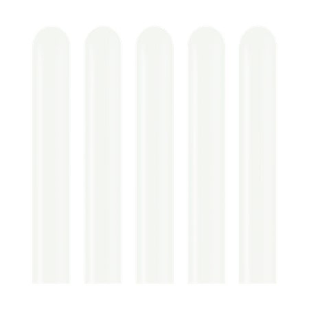 Balony do modelowania 260M, Standard White, Białe, 115cm, 100 szt.