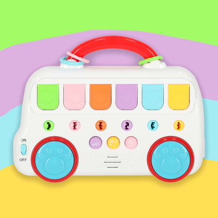 Autobus edukacyjny grający wyskakujące zwierzątka kluczyki