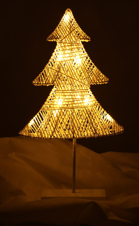 Choinka świecąca dekoracja świąteczna 10 LED 39 cm ciepły biały