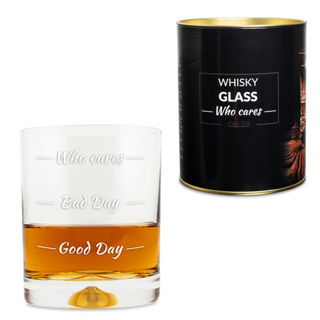 Szklanka do whisky drinków Who cares prezent