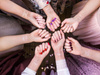 Tatuaże zmywalne Wieczór panieński, Team Bride, różowe złoto, 13 szt.