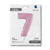 Balon Foliowy Cyfra 7 Różowa Pastel Pink, 66 cm Grabo