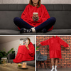Bluzair Bluza Koc Hoodie Oversize Polska Czerwona