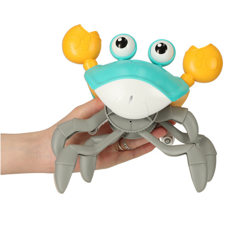 Krab uciekający pełzający czujnik interaktywna akumulator USB zielony