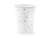 Kubeczki Kropki, Białe, rose gold 260ml