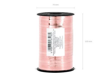 Wstążka plastikowa, Różowe złoto 5mm/225m