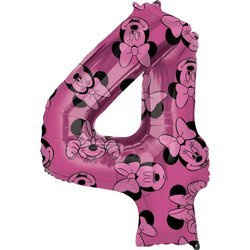 Balon Foliowy Cyfra 4 Myszka Minnie 66 cm
