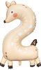 Balon foliowy urodzinowy cyfra "2" - Sarenka 50x88 cm
