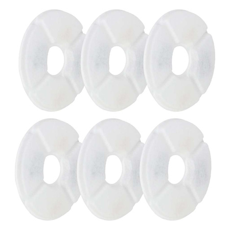 Filtry wymienne do poidełka fontanny dla psa kota zwierząt zestaw 6 sztuk