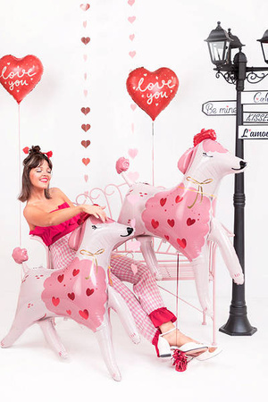 Balon foliowy serce Kocham cię, czerwone 45 cm