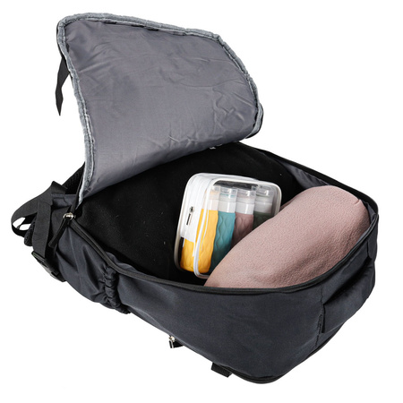 Plecak podróżny turystyczny bagaż czarny 45x30 cm