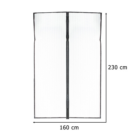 Moskitiera siatka magnetyczna LUARO na drzwi solidna mocny magnes 160x230cm