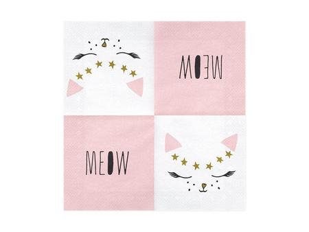 Serwetki Kotek meow, 33x33cm (1 op. / 20 szt.)