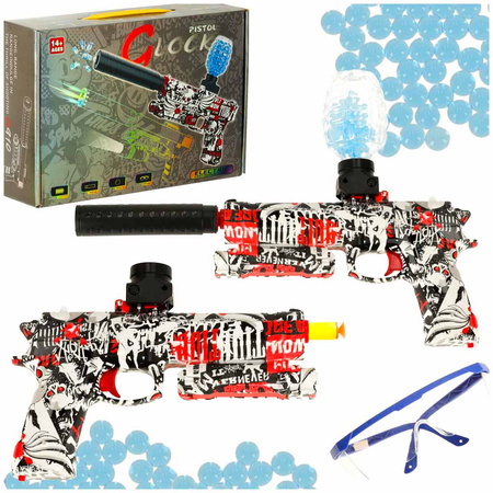 Pistolet do zabawy na kulki żelowe wodne karabin zasilanie akumulatorowe USB + okulary 550szt. 7-8mm