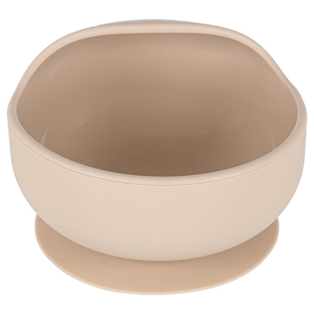 Naczynia silikonowe dla dzieci niemowląt krab zestaw 9 elementów beżowe