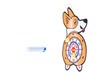Tarcza Dart z rzutkami piłkami na rzep celowanie rzut do celu corgi