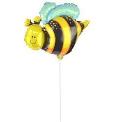 Balon foliowy - zwierzak pszczółka na patyk