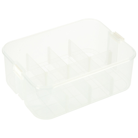 Organizer pudełko pojemnik na klocki zabawki drobiazgi z pokrywą przegródkami
