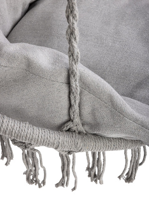 Huśtawka ogrodowa LUARO bocianie gniazdo z poduszką XXL szare 80cm 150kg