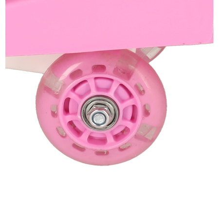 Jeździk grawitacyjny LED Swing Fix S3 świecące koła różowy