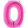 Balon Foliowy Cyfra 0 Różowa Fuksja - 102 cm Grabo