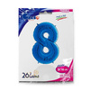 Balon Foliowy Cyfra 8 Niebieska - 102 cm Grabo