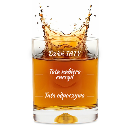 Szklanka do whisky z nadrukiem dla Taty - Prezent dla Taty - na Dzień Ojca