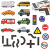 Zabawka do kąpieli wanny wodna dla dzieci naklejki piankowe autka ulica puzzle 23 el.