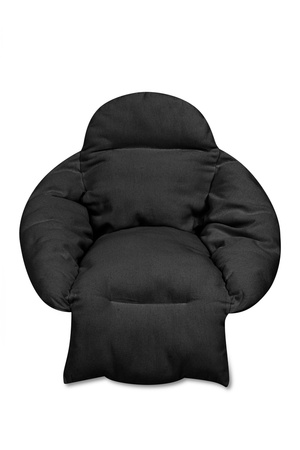 Poduszka LUARO na huśtawkę wiszącą bocianie gniazdo XXL czarna