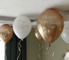 Balony lateksowe Chrzest Święty białe, złoty nadruk 10 szt.