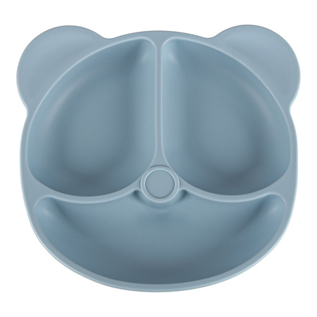 Naczynia silikonowe dla dzieci zestaw 8 elementów niebieski