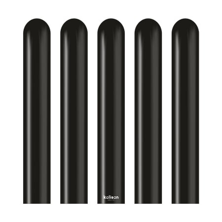 Balony do modelowania 260M, Standard Black, Czarne 115cm, 100 szt.