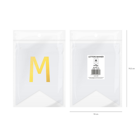 Baner DIY 16x12 cm - literka M
