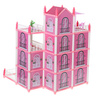 Domek dla lalek willa różowa DIY 4 poziomy mebelki 61cm