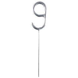 Zimne ognie srebrna cyfra 9, 17cm