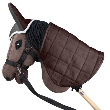 Zestaw Skippi - Hobby Horse Gniady - Derka i nauszniki - szary i brąz