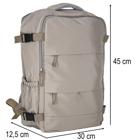 Plecak podróżny turystyczny bagaż szary 45x30 cm