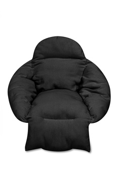 Poduszka LUARO na huśtawkę wiszącą bocianie gniazdo XXL czarna